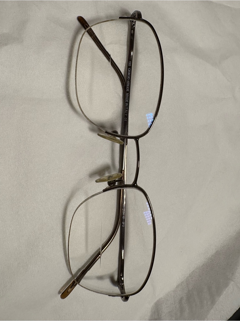 Giorgio Armani Brown Metal Rim Eyeglass Frames - Unbranded